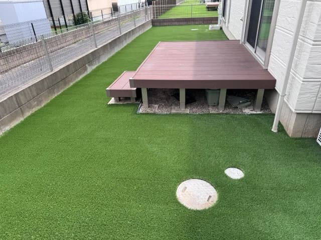 印西市 K様邸の人工芝施工事例