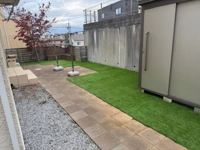 四街道市 Y様邸の人工芝施工事例